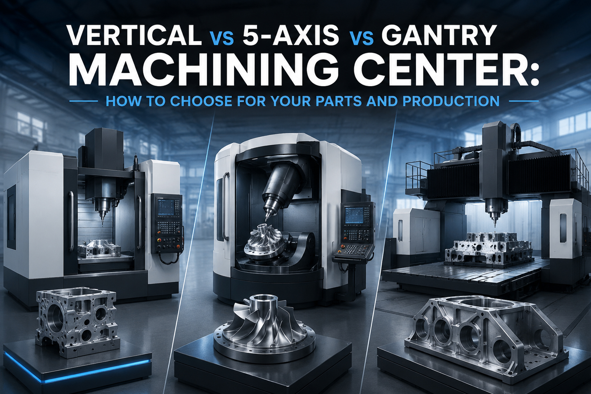 Vertical vs 5-Axis vs Gantry Machining Center: How to Choose for Your Parts and Production