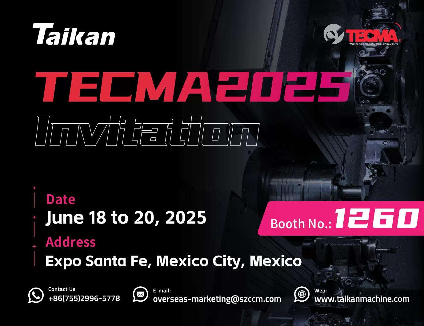Invitation | TECMA2025 | Sincerely Invite You to Visit TAIKAN