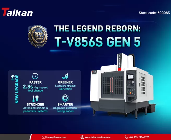 The Next Chapter of a Global Bestseller: Taikan Machine Unveils the 5th Generation T-V856S Vertical Machining Center